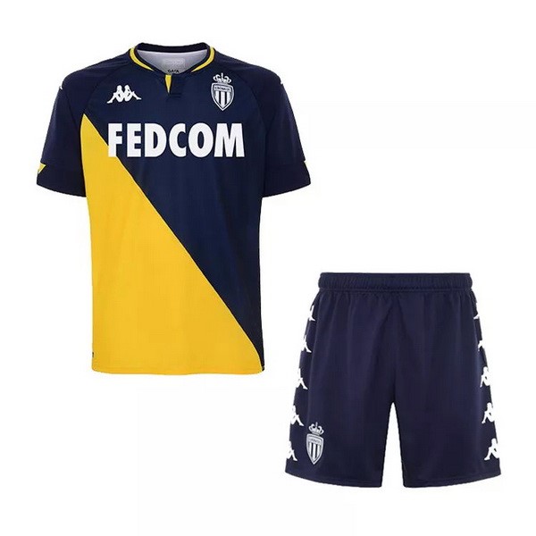 Camiseta AS Monaco Segunda Equipo Niños 2020-21 Amarillo